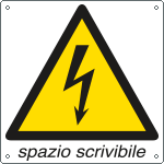 [E400700W] E400700W - Cartello pericolo tensione solo simbolo EN ISO 7010