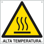 [E403901X] E403901X - Cartello pericolo alta temperatura EN ISO 7010