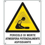 [E411502X] E411502X - Cartello pericolo morte atmosfera potenzialmente asfissiante ISO 7010