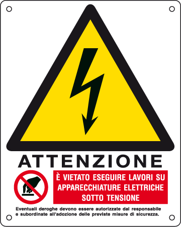 [E440701W] E440701W - Cartello pericolo attenzione vietato eseguire lavori EN ISO 7010