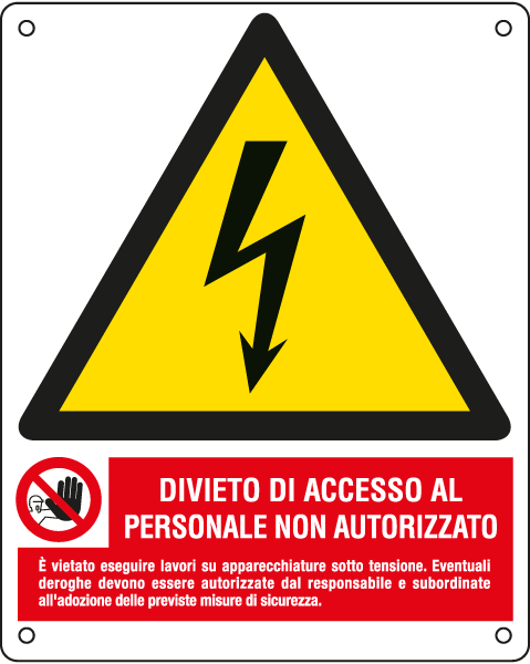 [E440703W] E440703W - Cartello pericolo attenzione divieto accesso personale..EN ISO 7010