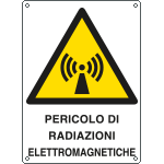 [E442801X] E442801X - Cartello pericolo radiazioni elettromagnetiche EN ISO 7010