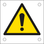 [E49601N] E49601N - Cartello alluminio pericolo generico EN ISO 7010