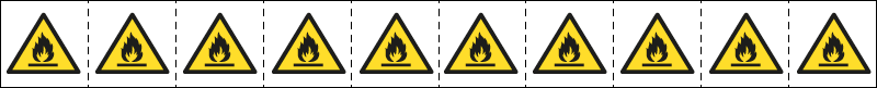 [E49602NS] E49602NS - etichetta pericolo infiammabile EN ISO 7010