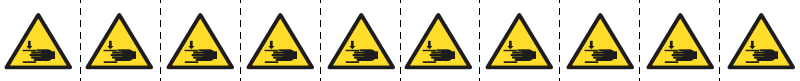 [E49616NS] E49616NS - foglio n.10 etichette adesive 30x30 Pericolo schiacciam...EN ISO 7010