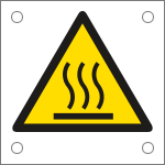 [E49639N] E49639N - Cartello alluminio pericolo superficie calda EN ISO 7010