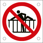 [E49780M] E49780M - Cartello divieto "vietato oltrepassare la recinzione"