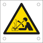 [E49831M] E49831M - Cartello bordo macchina pericolo movimento rapido del...EN ISO 7010