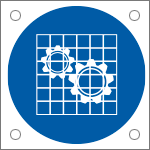 [E49863N] E49863N - Cartello obbligo controllare le protezioni EN ISO 7010