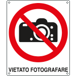 [E612301KS] E612301KS - et.aut.div."vietato fotografare"  EN ISO 7010