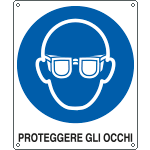 [E615101K] E615101K - Cartello obbligo proteggere gli occhi EN ISO 7010