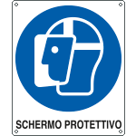 [E615801X] E615801X - Cartello obbligo schermo protettivo EN ISO 7010