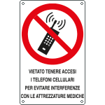 [E633801W] E633801W - Cartello divieto vietato tenere accesi i cellulari EN ISO 7010
