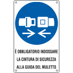 [E639001K] E639001K - Cartello obbligo indossare la cintura di sicurezza EN ISO 7010