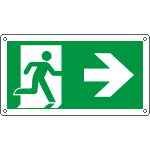 [E715102W] E715102W - Cartello uscita di emergenza freccia a destra EN ISO 7010