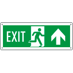 [E720203W] E720203W - Cartello uscita di emergenza freccia avanti EXIT EN ISO 7010