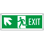 [E720205X] E720205X - Cartello Exit freccia sinistra in alto EN ISO 7010