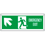 [E720305X] E720305X - Cartello Emergency Exit freccia alto sx EN ISO 7010