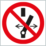 [E79460] E79460 - Pvc rigido bifacciale 160 x 160 "NON EFFETTUARE MANOVRE"