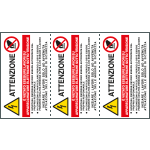 [E91530E] E91530E - Etichetta E'vietato eseguire lavori su apparecchiature elettr.ISO 7010