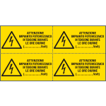 [E91572B] E91572B - foglio da 4 etichette autoadesive Att.Impianto fotovolta..EN ISO 7010