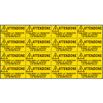 [E91590C] E91590C - foglio da 16 etichette autoadesive Togliere la tensione...EN ISO 7010