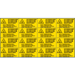 [E91600C] E91600C - foglio 16 etichette Attenzione alta temperatura EN ISO 7010