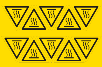[E91633A] E91633A - foglio n.10 etic.aut. "SUP. CALDA +simb