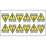 [E91652B] E91652B - foglio n.12 etic.aut. "230 VOLT"+simb.