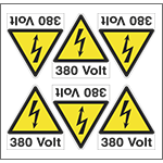 [E91653A] E91653A - foglio n. 6 etic.aut. "380 VOLT"+simb.
