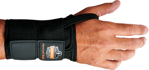 [EDS402LXL] EDS402LXL - Polsiera mano sinistra cinturino doppio,chiusura velcro,col.NERO tg.XL