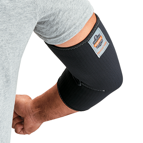 [EDS650S] EDS650S - gomitiera in neoprene perforato 650 e maglia spandex col.NERO tg.S