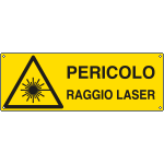 [EEF1755K] EEF1755K - cartello autoadesivo EasyFix pericolo raggio laser EN ISO 7010 W021