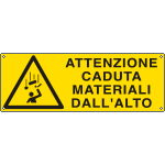 [EEF1756K] EEF1756K - cartello autoadesivo EasyFix attenzione caduta materiali EN ISO 7010