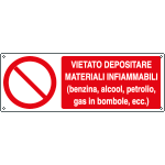 [EEF18027K] EEF18027K - cartello autoadesivo EasyFix vietato depositare materiali