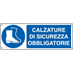 [EEF1905K] EEF1905K - cartello autoadesivo EasyFix obbligo calzature sicurezza EN ISO 7010