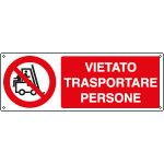 [EF1844K] EF1844K - cartello autoadesivo EasyFix vietato trasportare persone