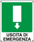 [EF20107X] EF20107X - Cartello adesivo EasyFix  uscita di emergenza